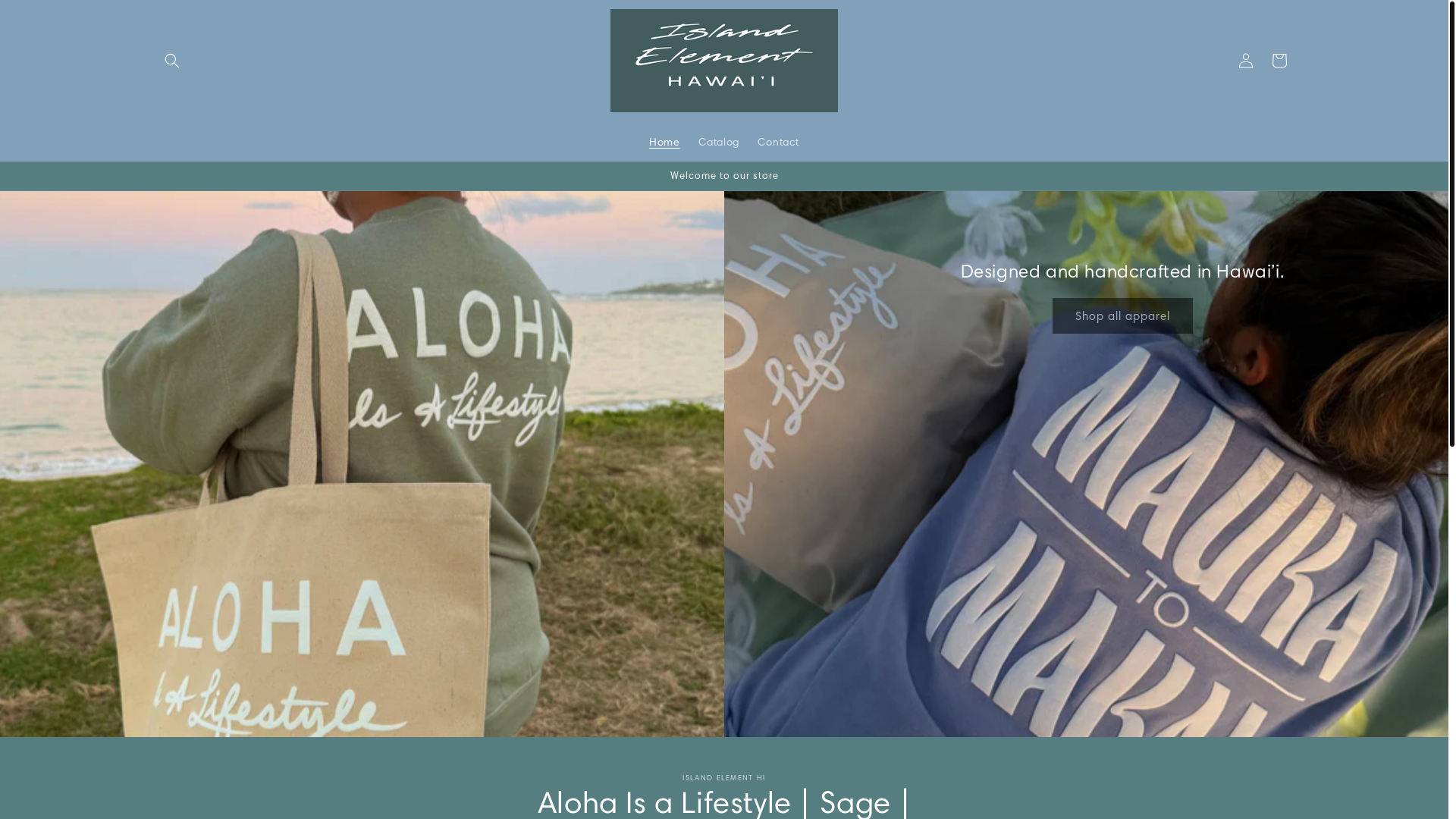 website screenshot of https://islandelementhawaii.com/
