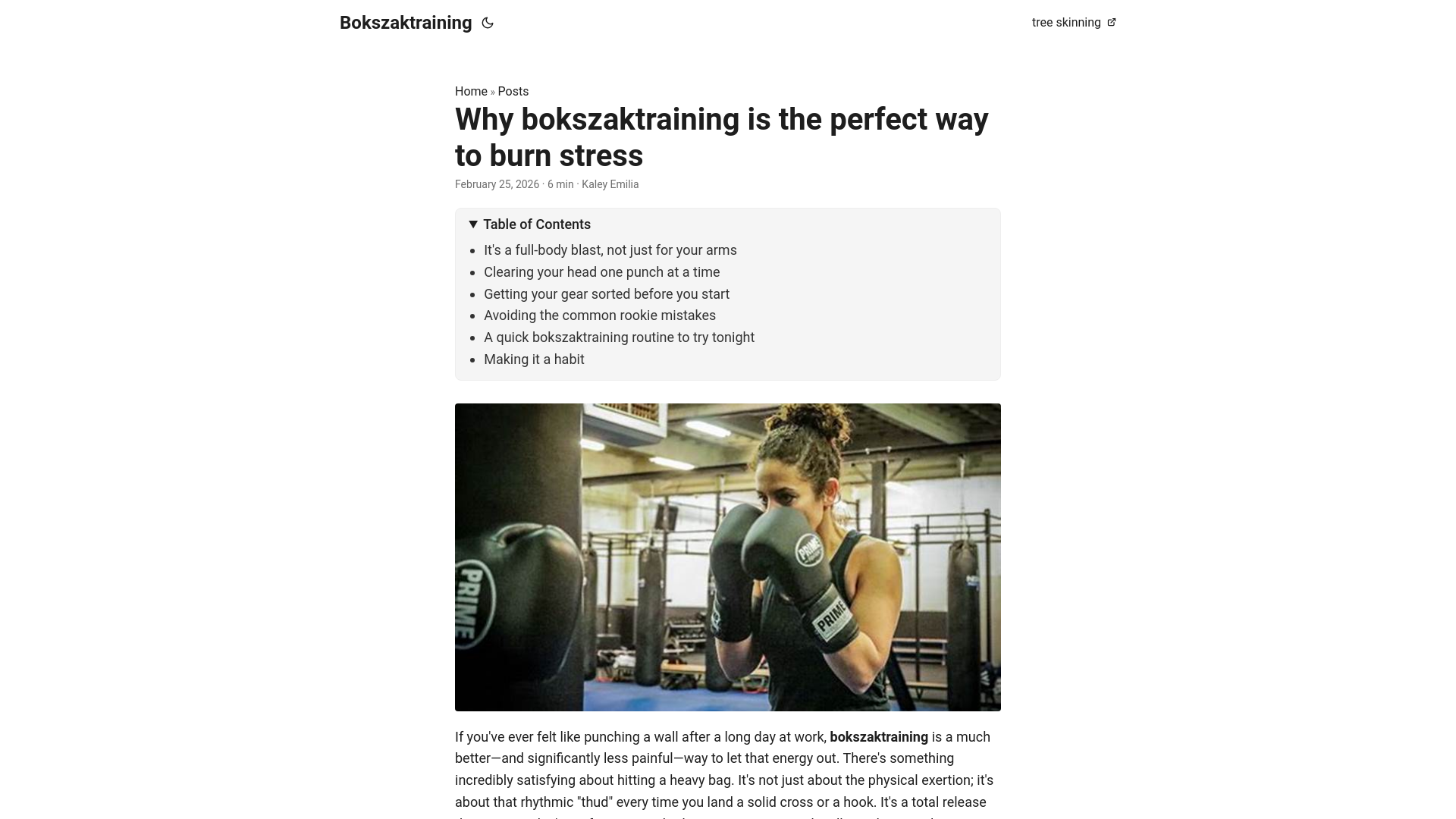 website screenshot of https://bokszaktraining2.pages.dev/