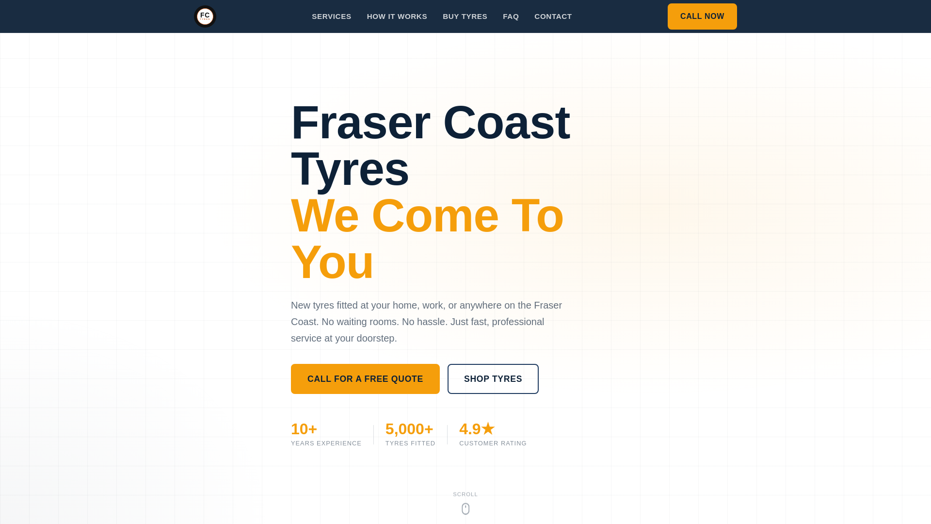 website screenshot of https://frasercoasttyres.com.au