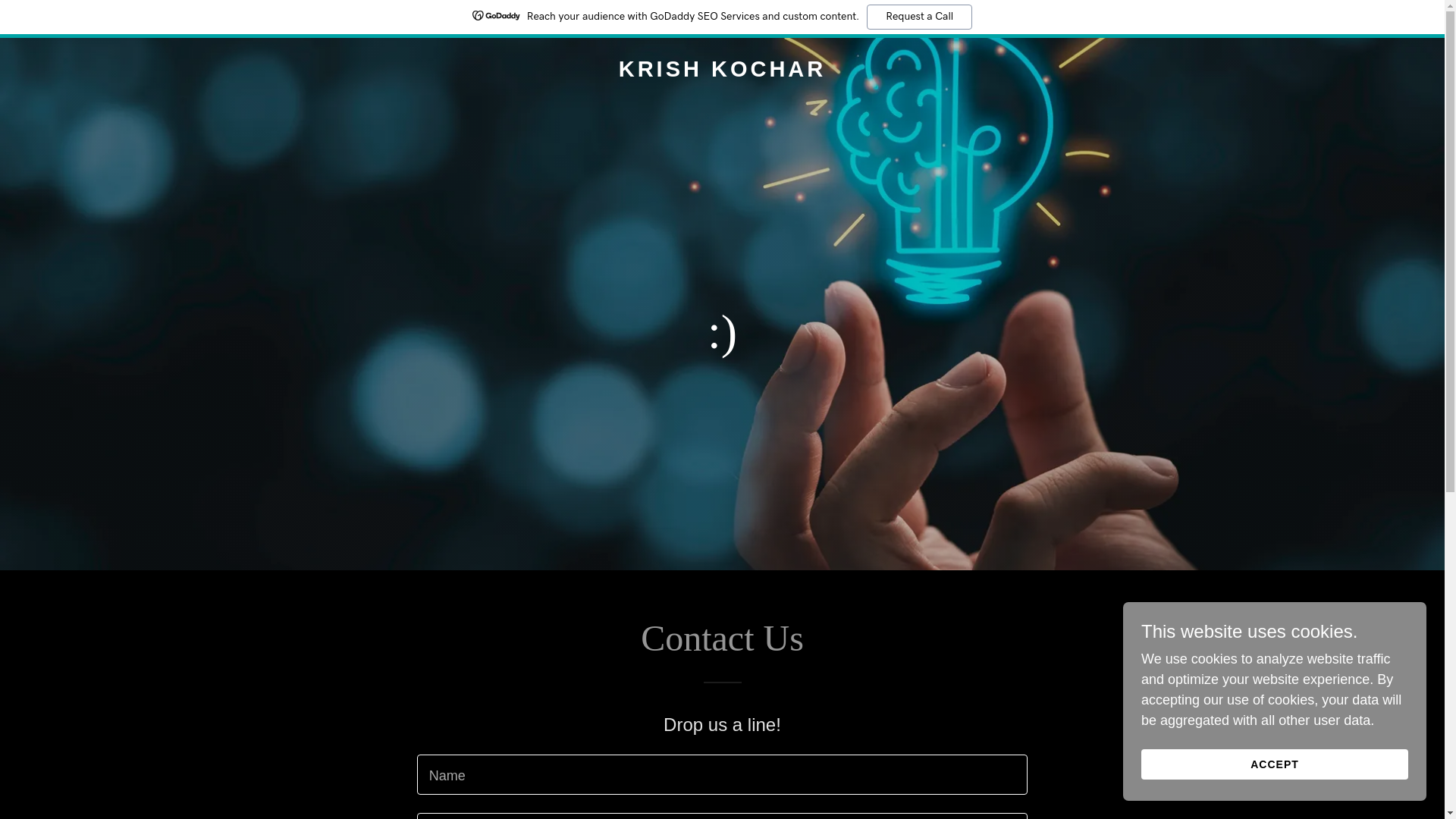 website screenshot of https://krishkochar.com/