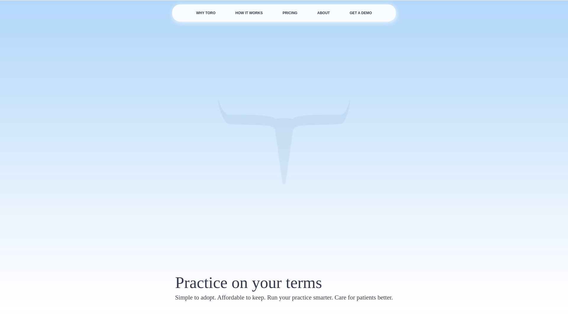 website screenshot of https://torohealthapp.com/