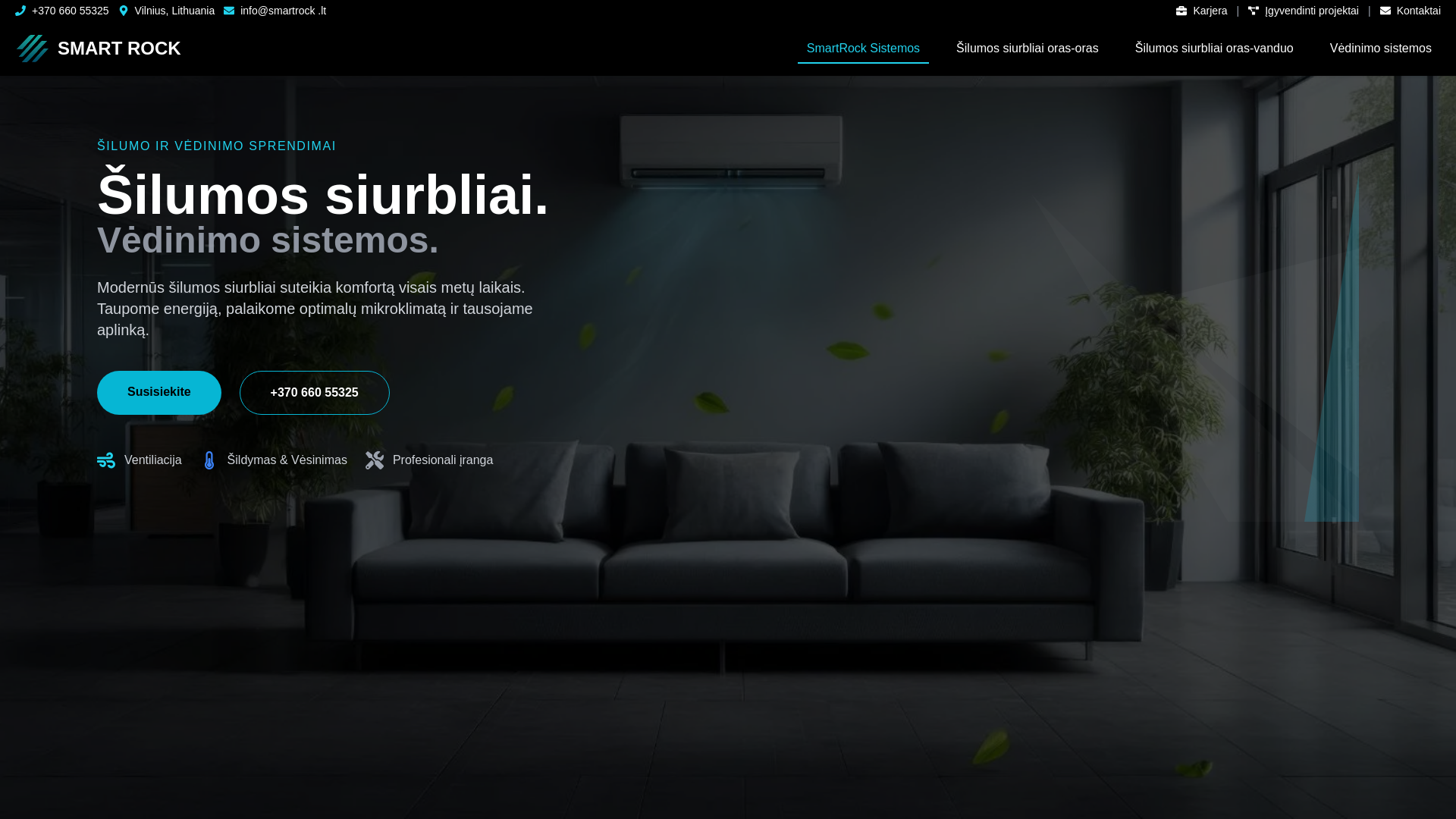 website screenshot of https://smartrock.lt/