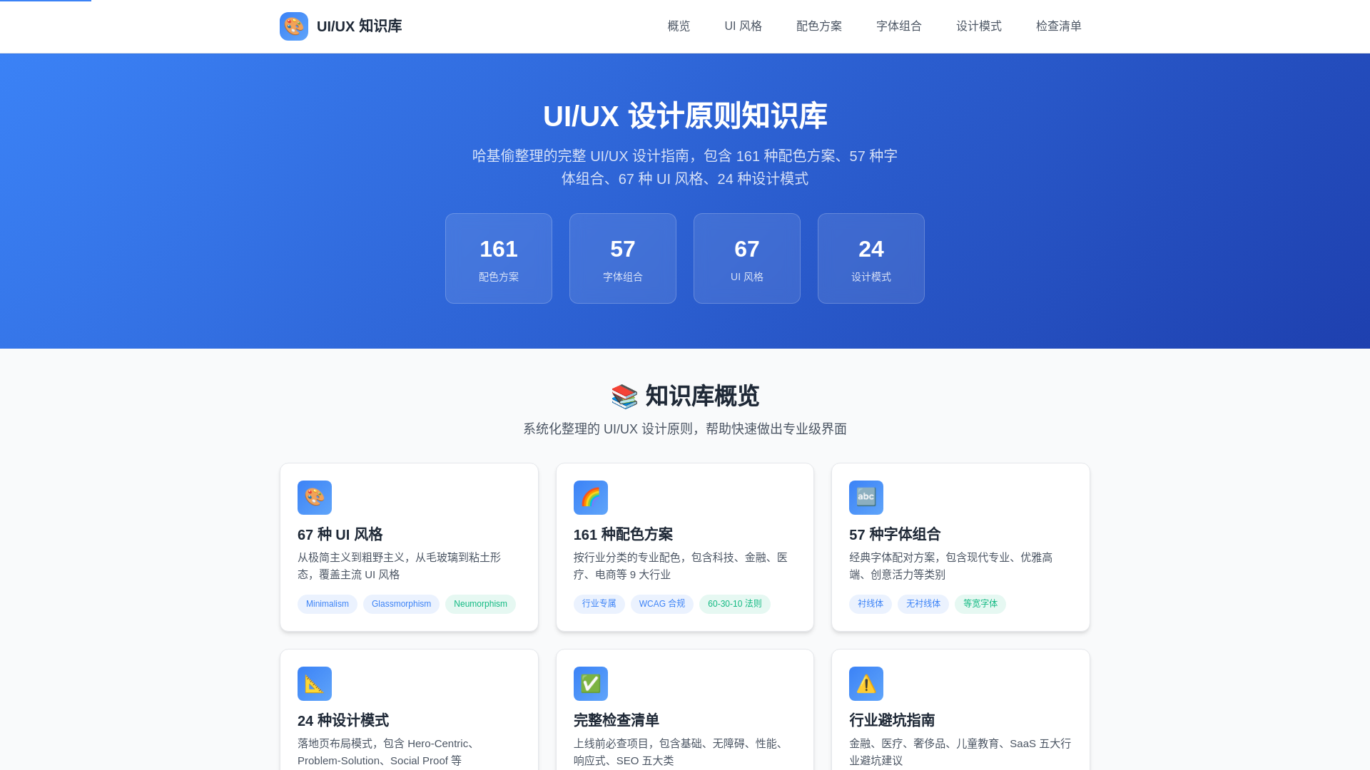 website screenshot of https://haji-tou-ui-ux-knowledge-base.pages.dev/