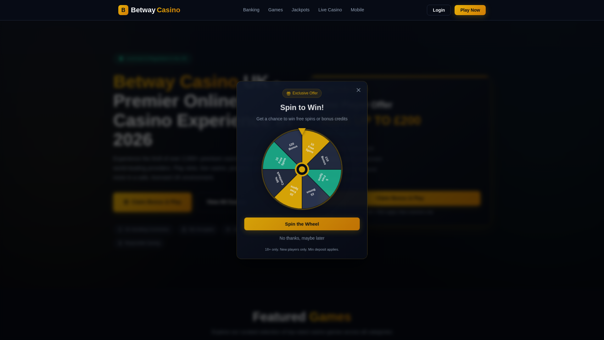 website screenshot of https://betway-casino1-uk.com/