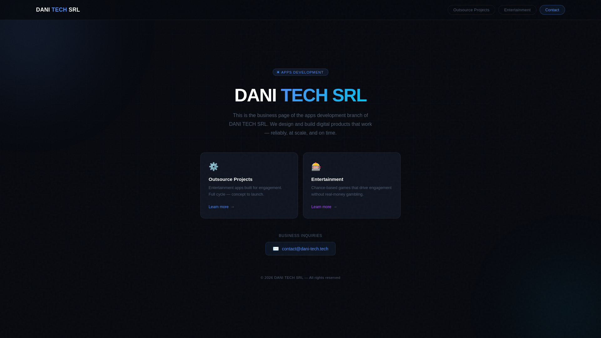 website screenshot of https://dani-tech.tech/