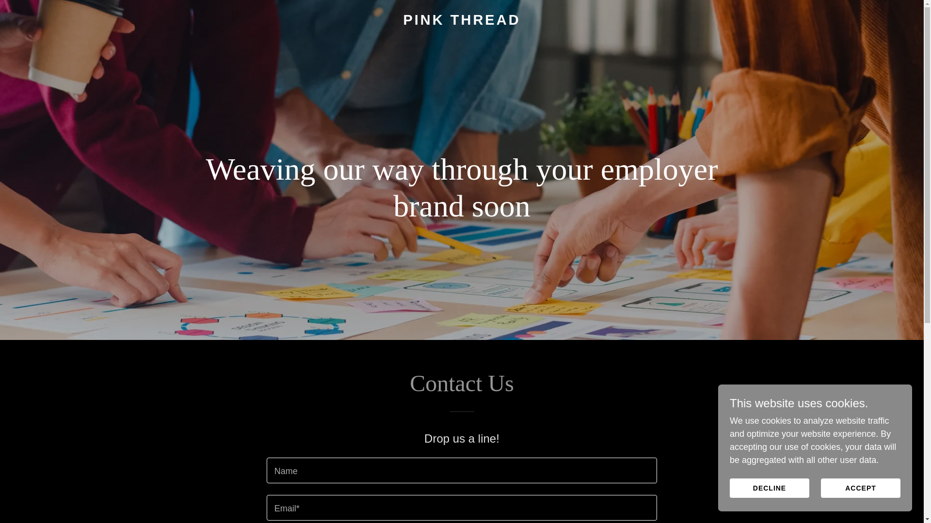 website screenshot of https://pinkthread.co.uk/