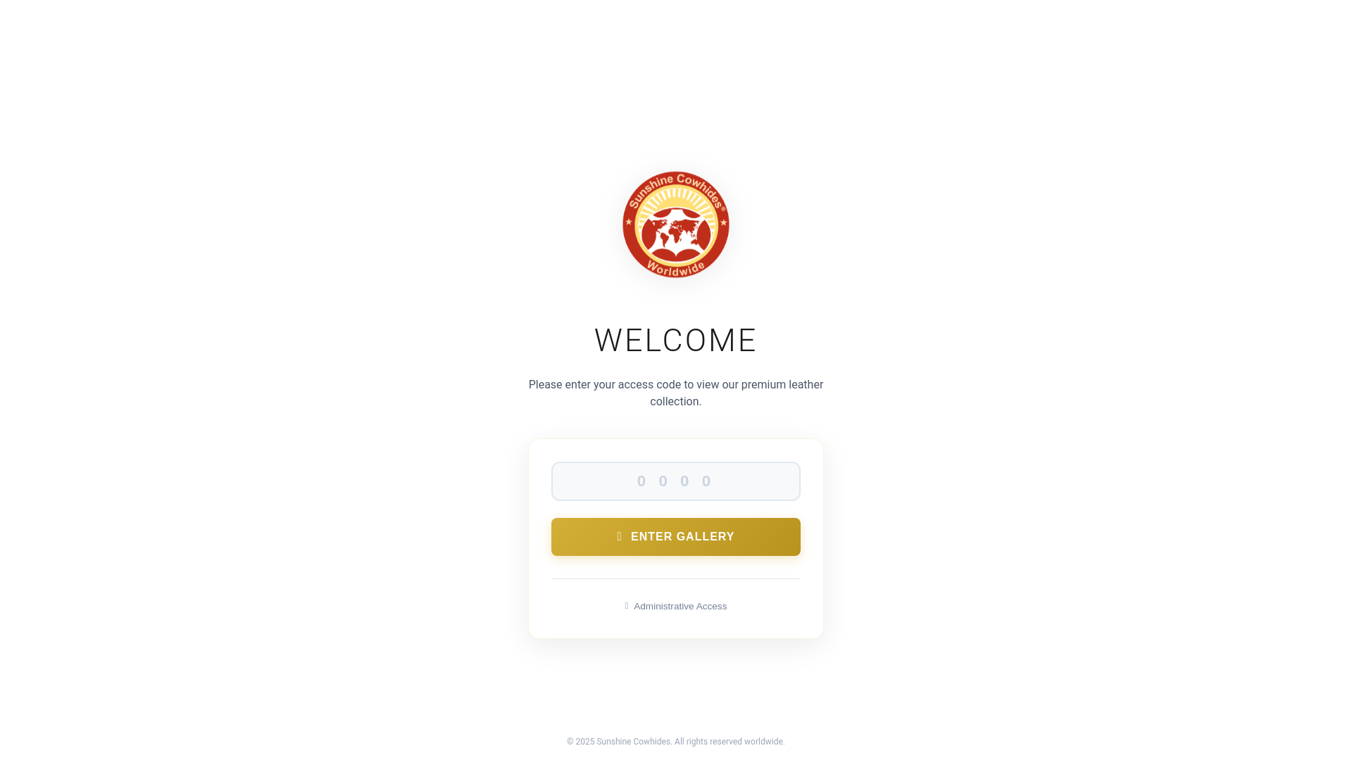 website screenshot of https://sunshinecowhides-gallery.com/