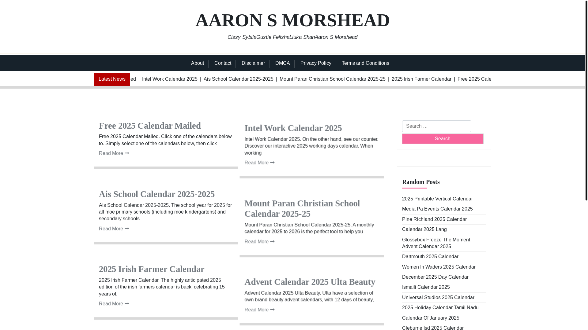 website screenshot of https://aaronsmorshead.pages.dev/