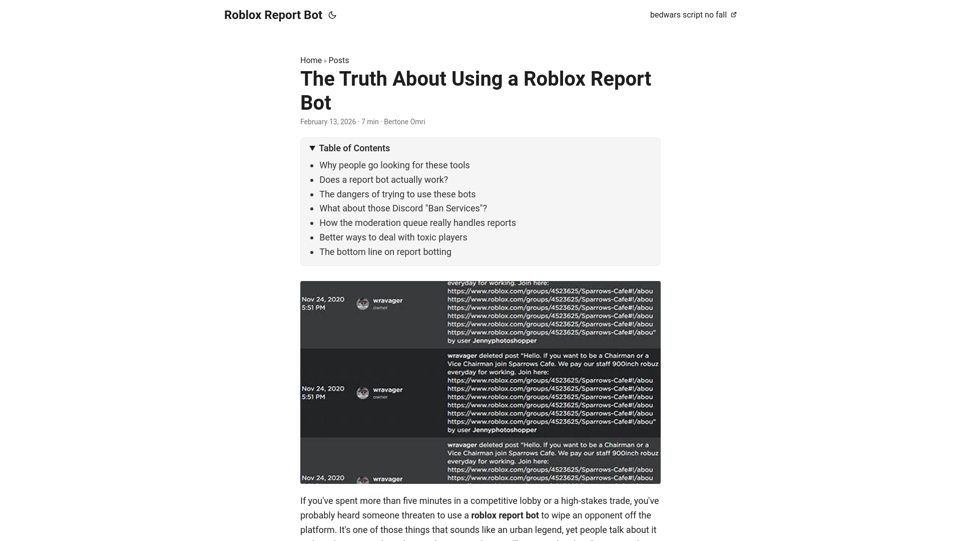 website screenshot of https://roblox-report-bot.pages.dev/