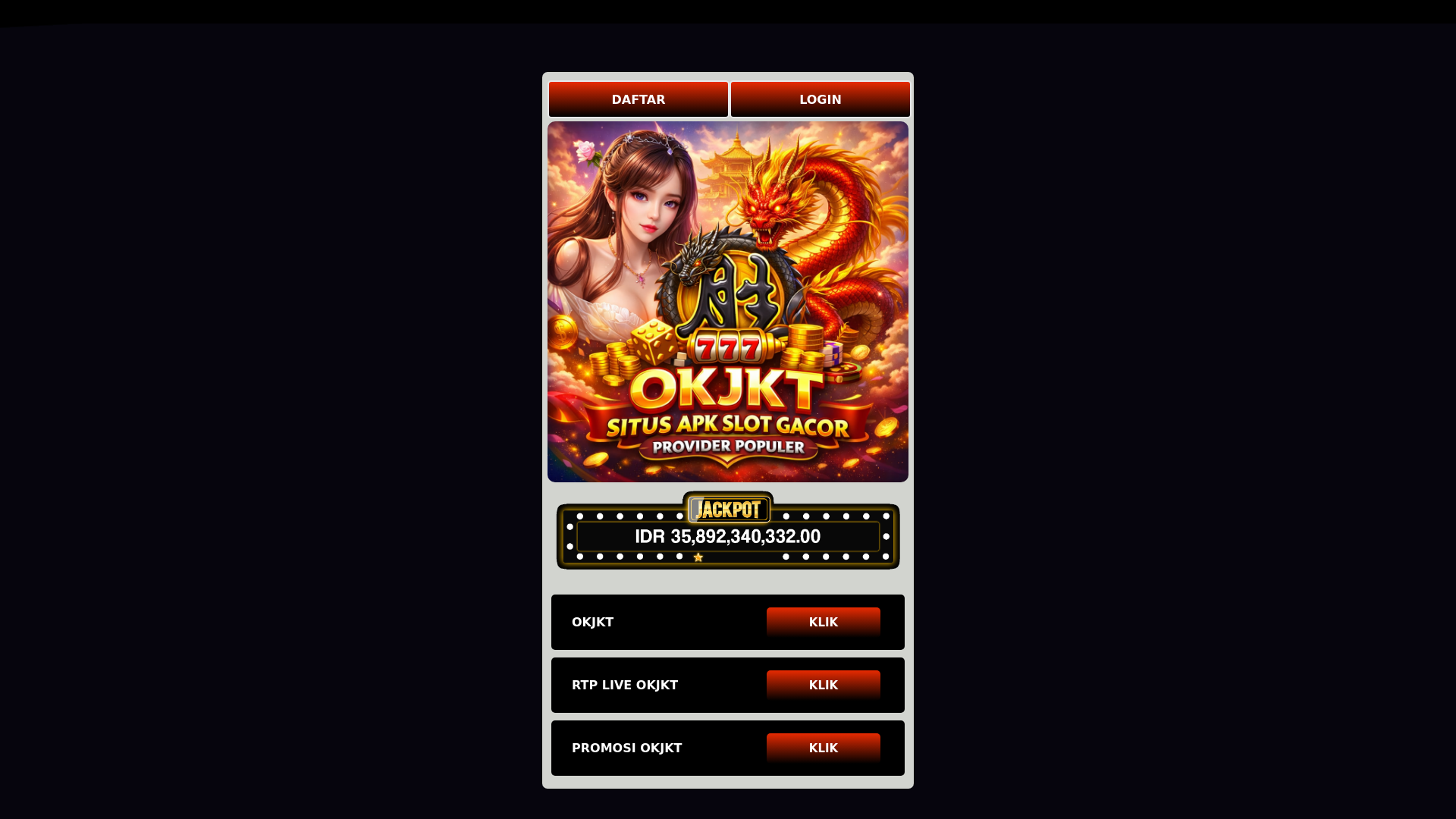 website screenshot of https://okjkt-slot.pages.dev/