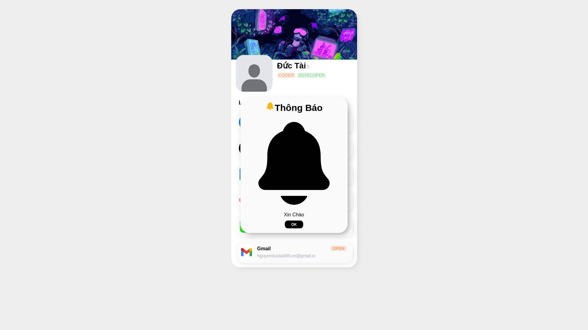 website screenshot of https://ngductai.click/