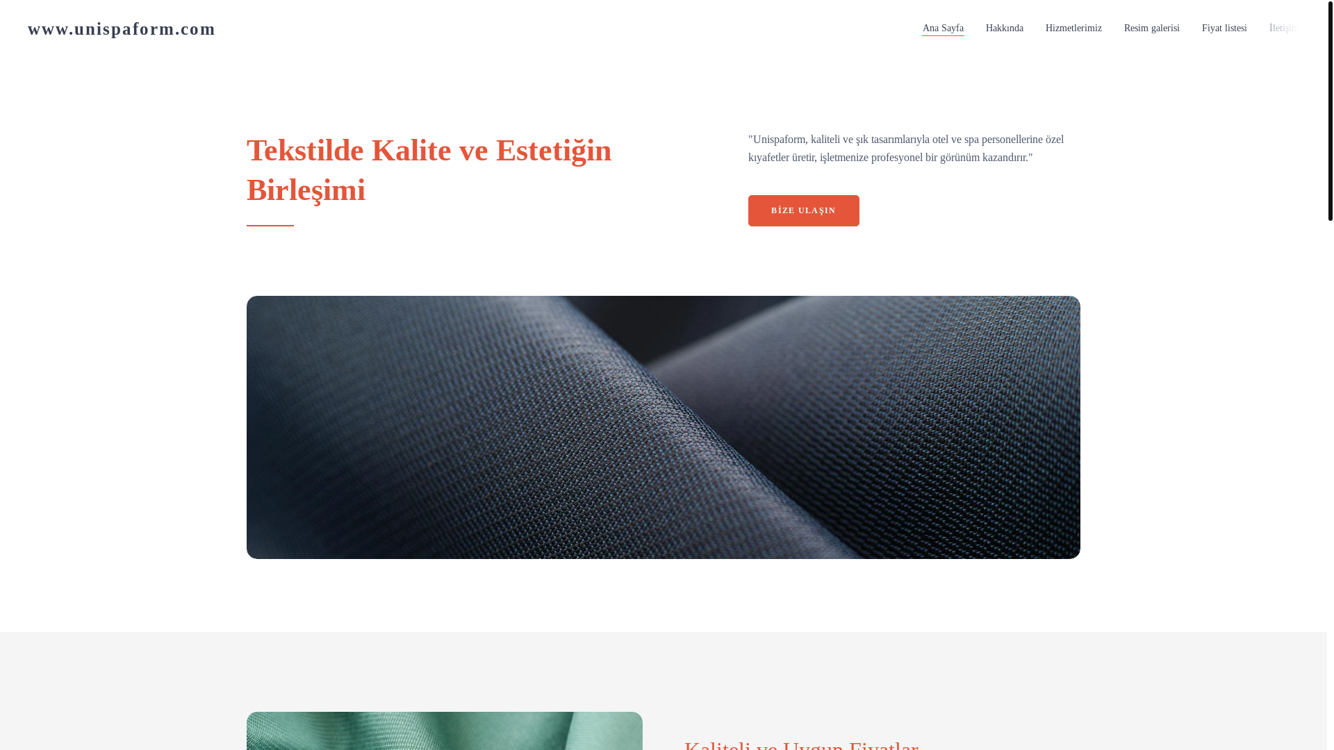 website screenshot of https://unispaform.com/