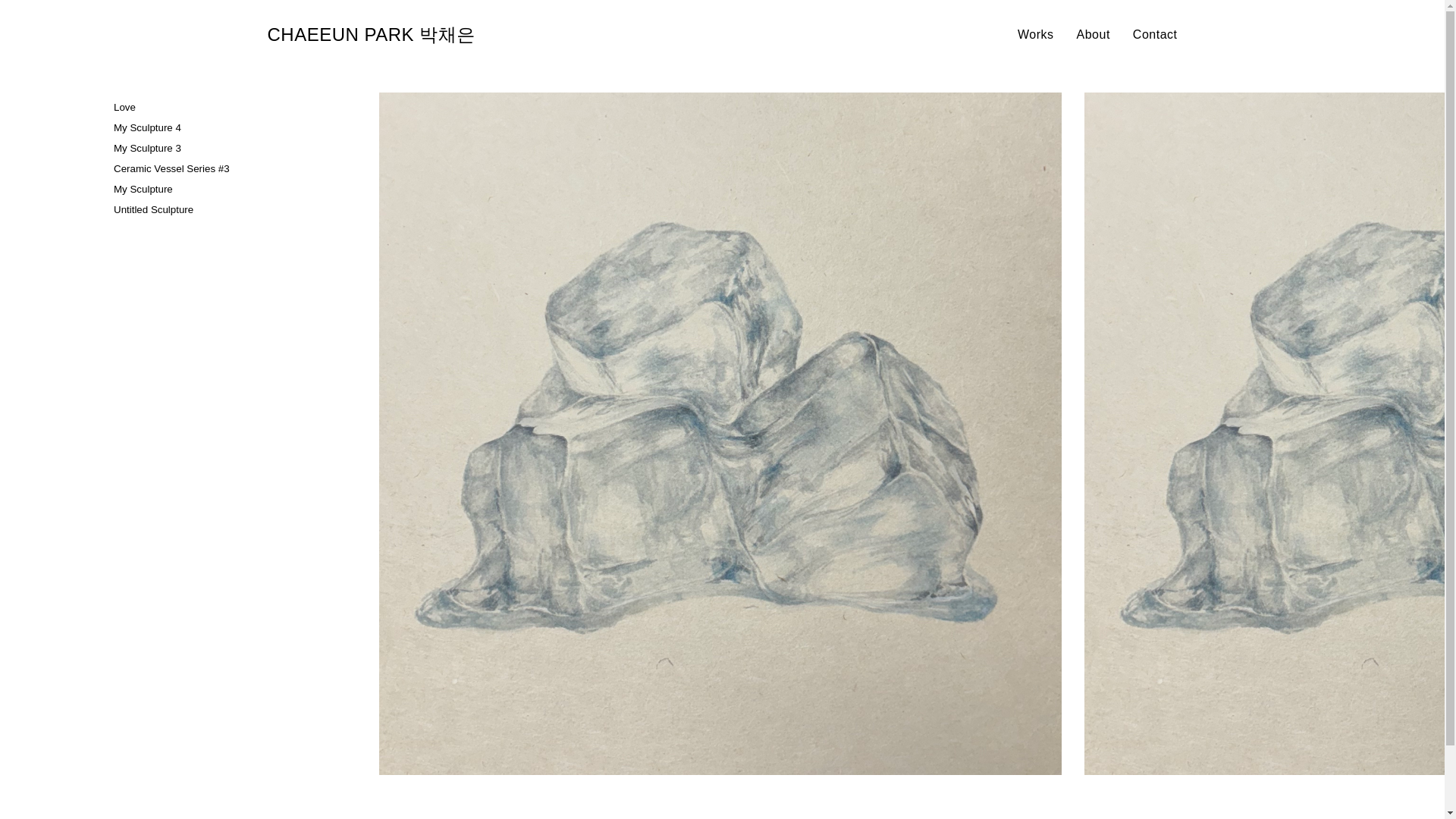 website screenshot of https://parkchaeeun.com/
