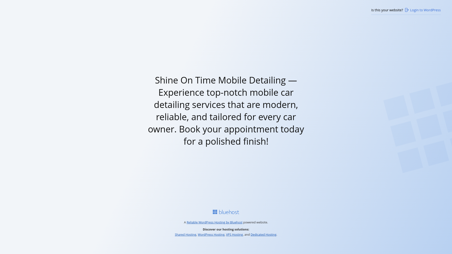 website screenshot of https://shineontime.co/