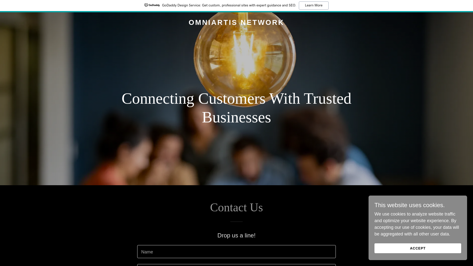 website screenshot of https://omniartisllc.org/