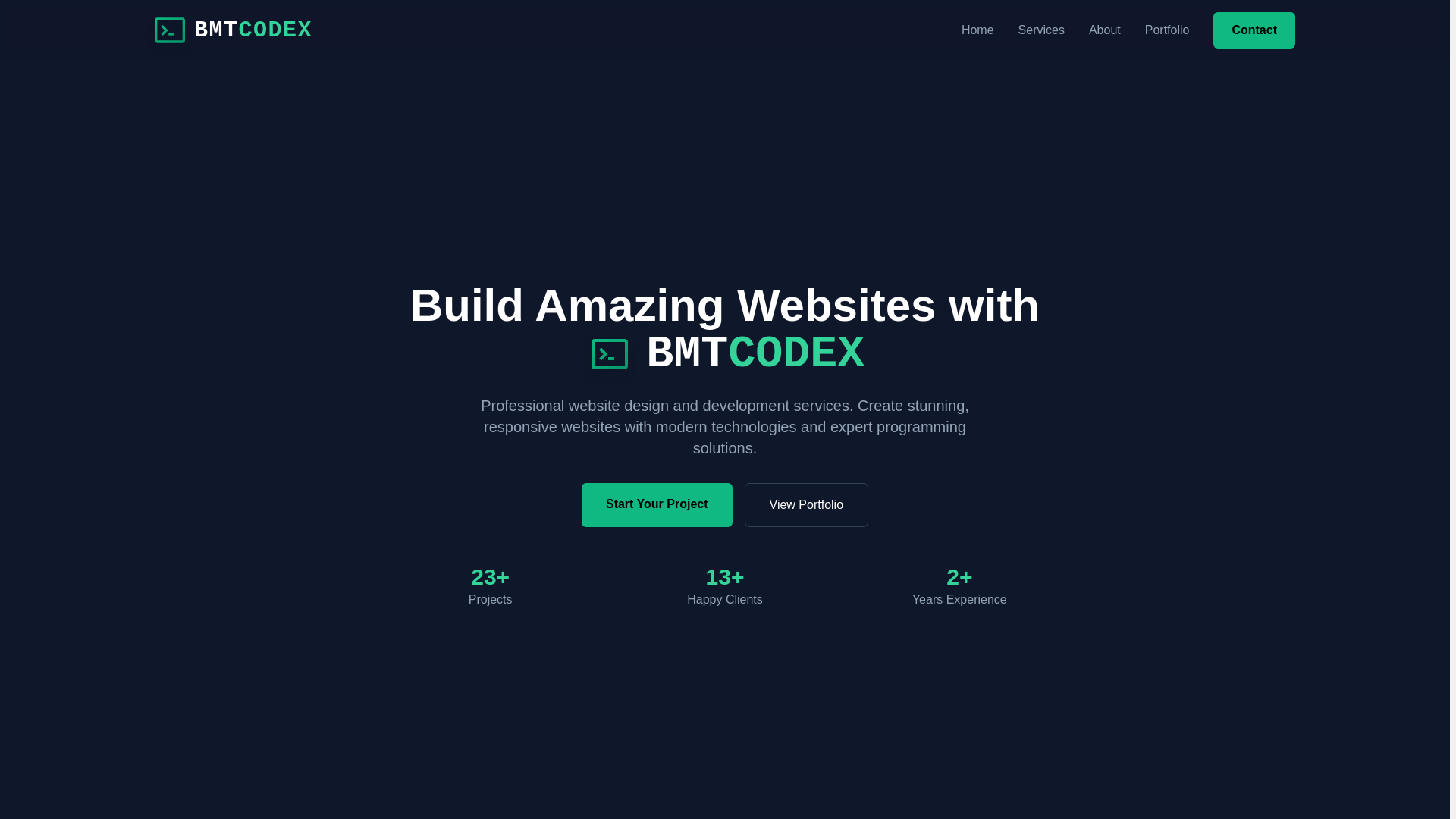 website screenshot of https://bmtcodex.pages.dev/