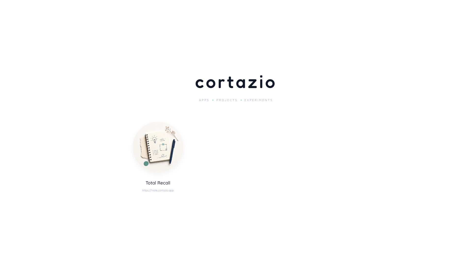 website screenshot of https://cortazio.app/