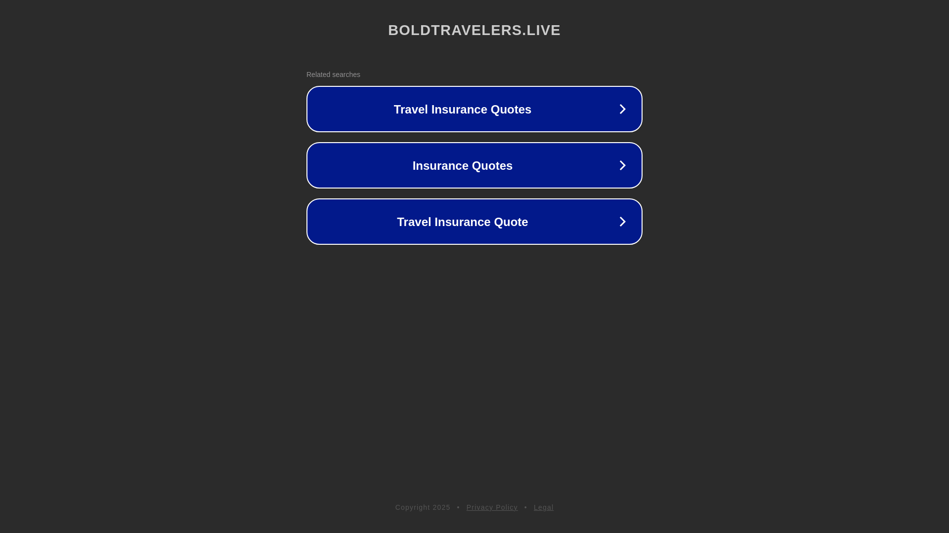 website screenshot of https://boldtravelers.live/