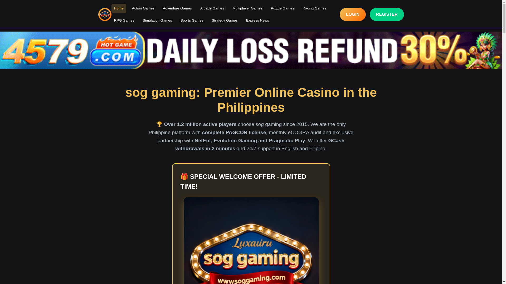 website screenshot of https://wwwsoggaming.com/