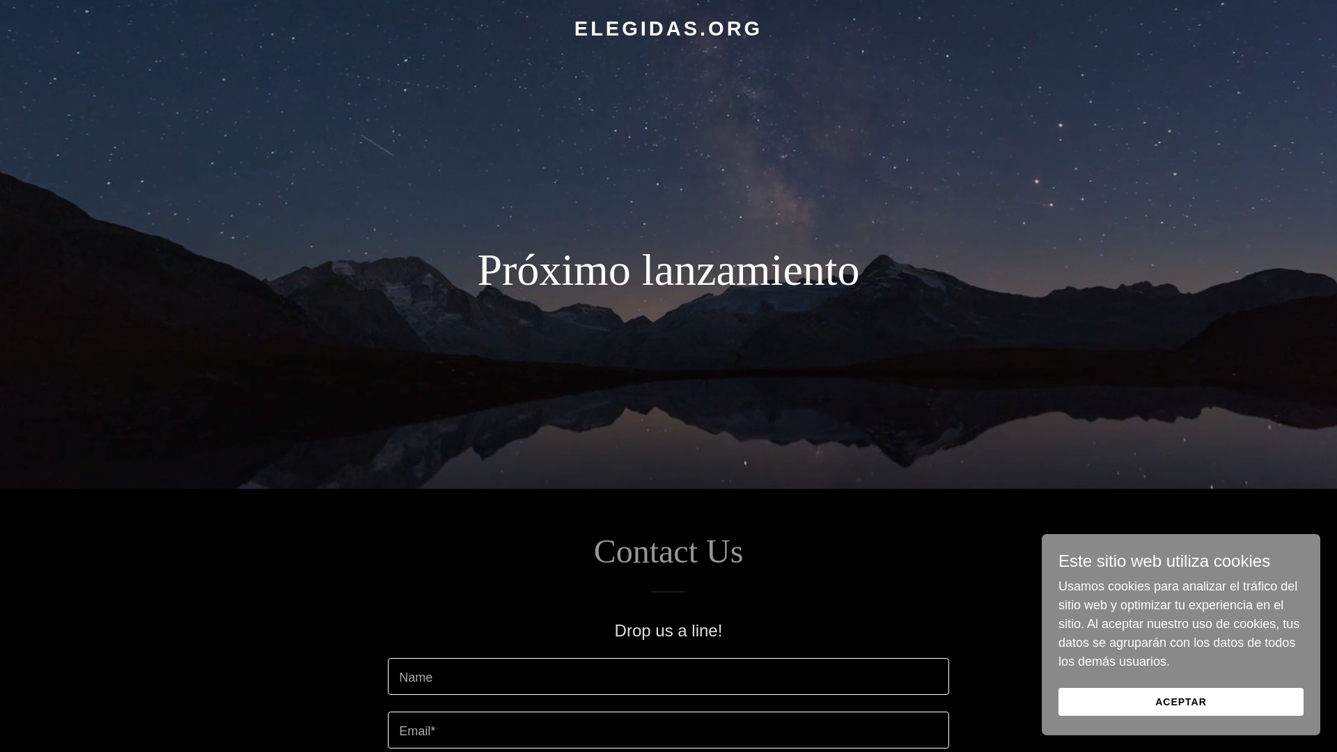 website screenshot of https://elegidas.org/