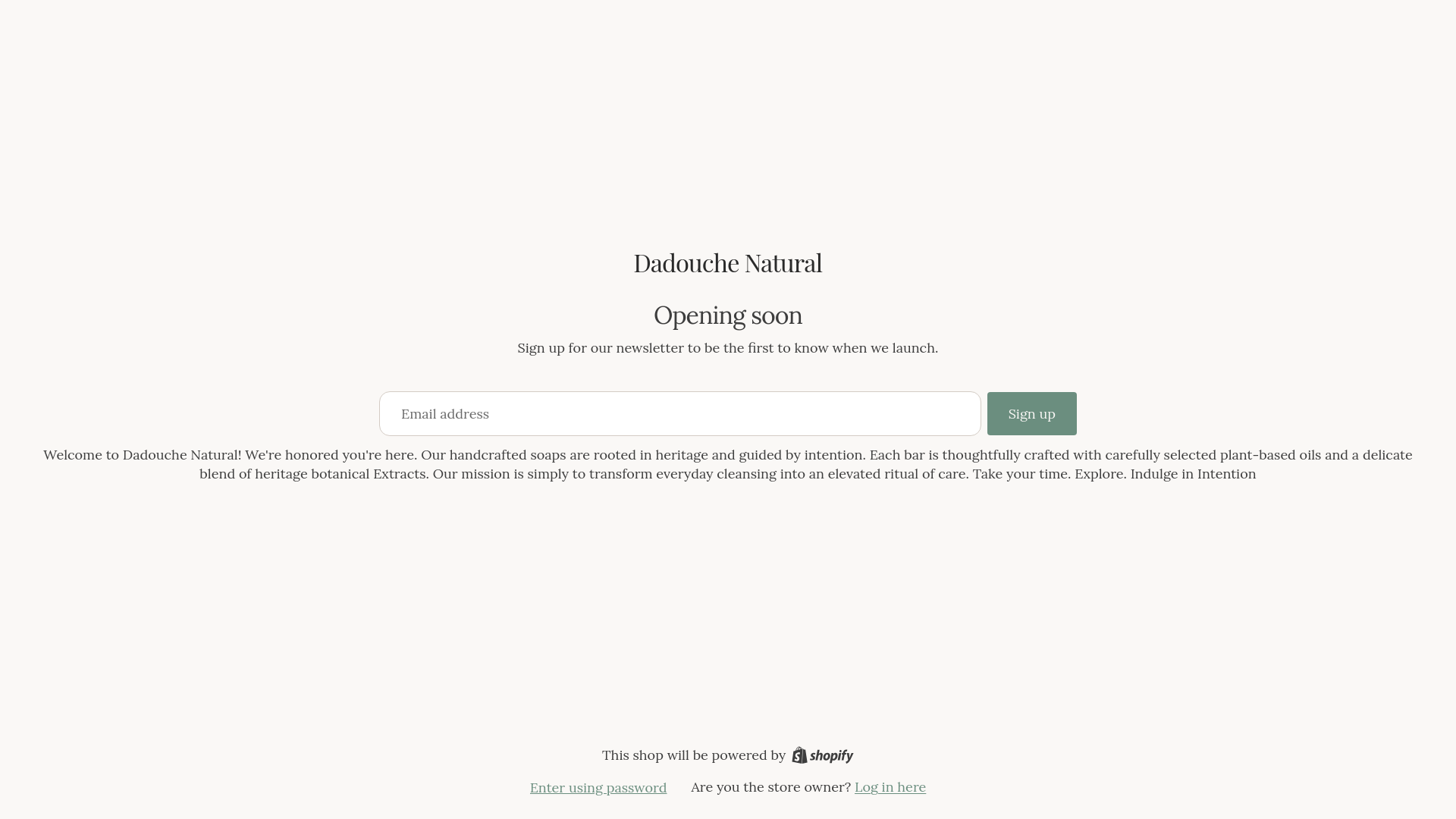 website screenshot of https://dadouchenatural.com/