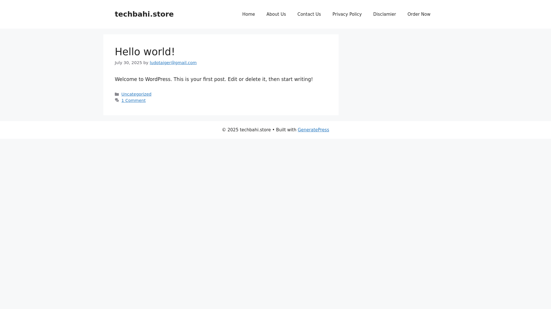 website screenshot of https://techbahi.store/