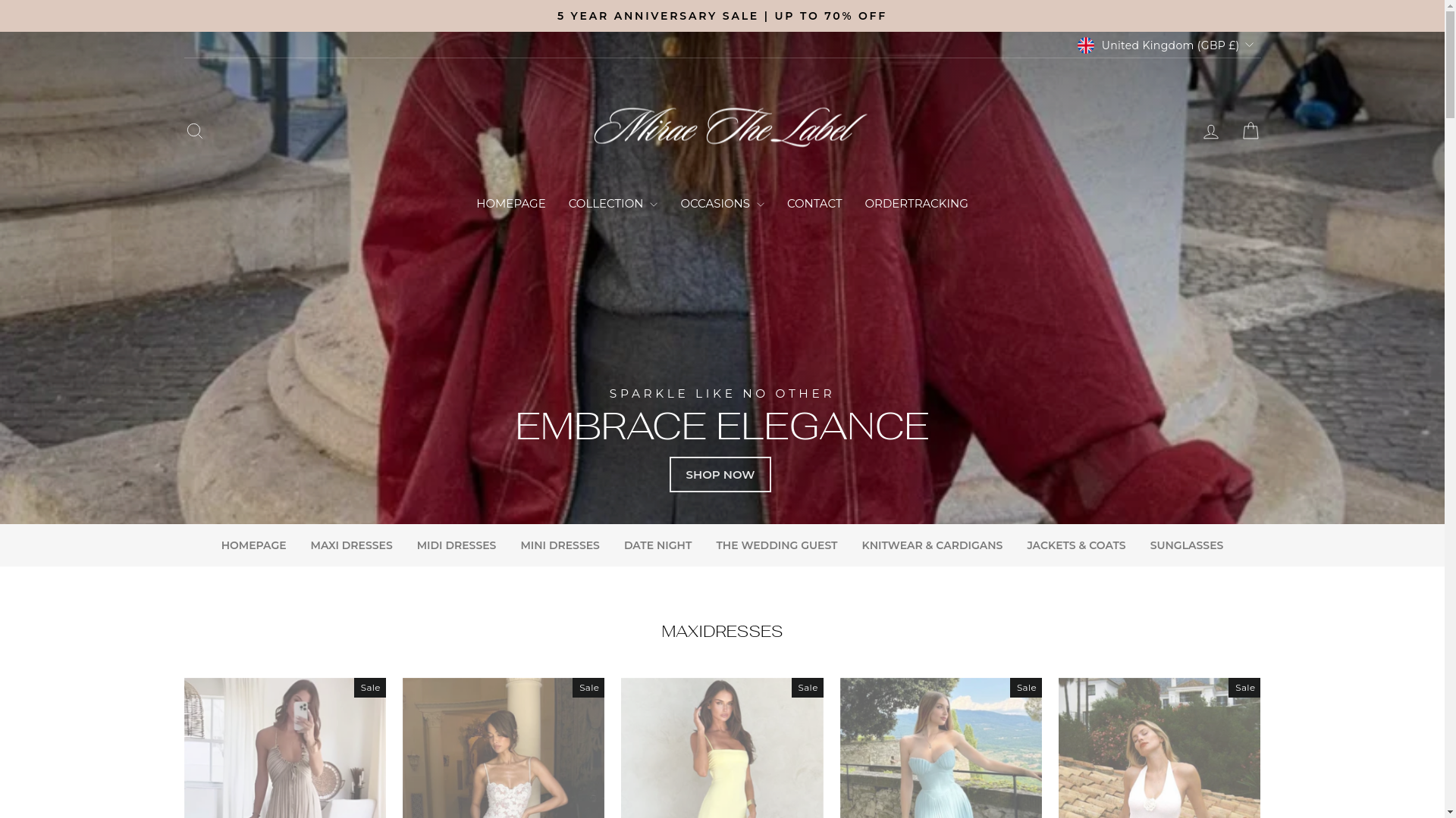 website screenshot of https://mirae-thelabel.com/