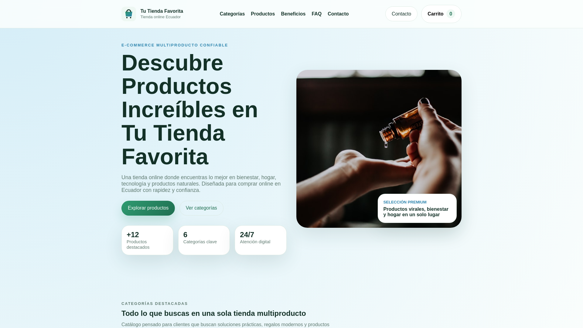 website screenshot of https://tutiendafavorita.lat/