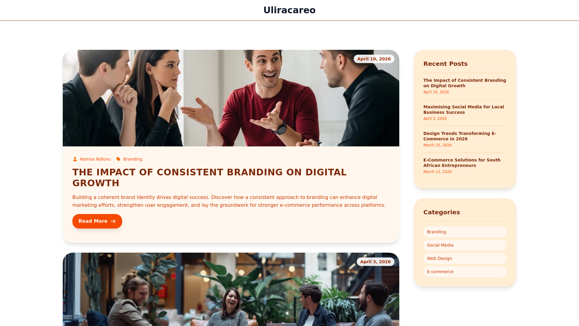 website screenshot of https://uliracareo.sbs/