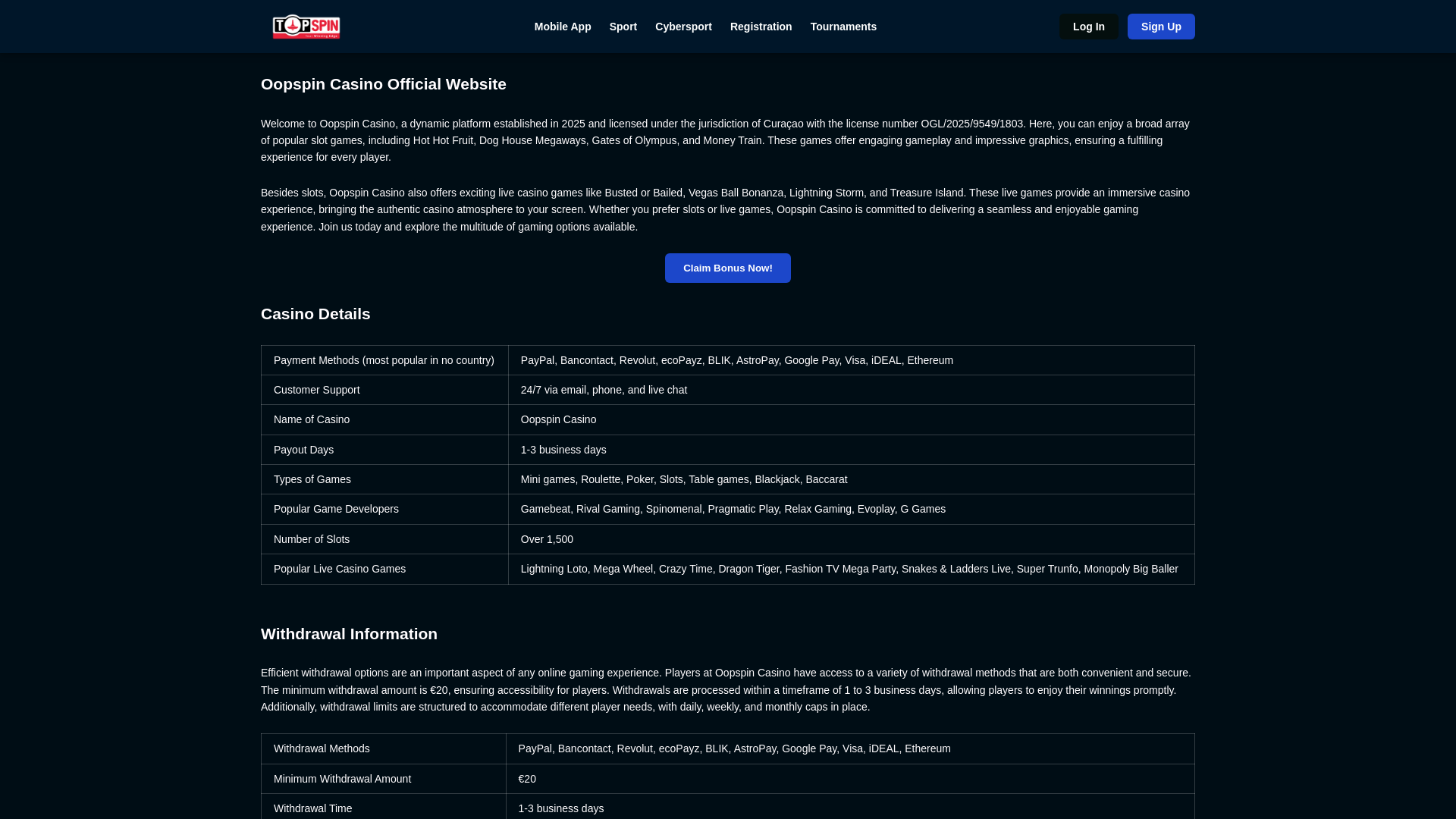 website screenshot of https://oopspin-casino-com.pages.dev/