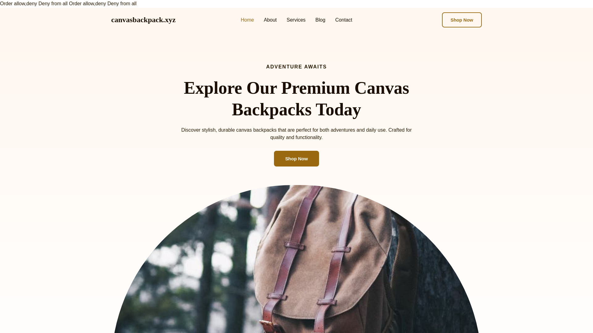 website screenshot of https://canvasbackpack.xyz/