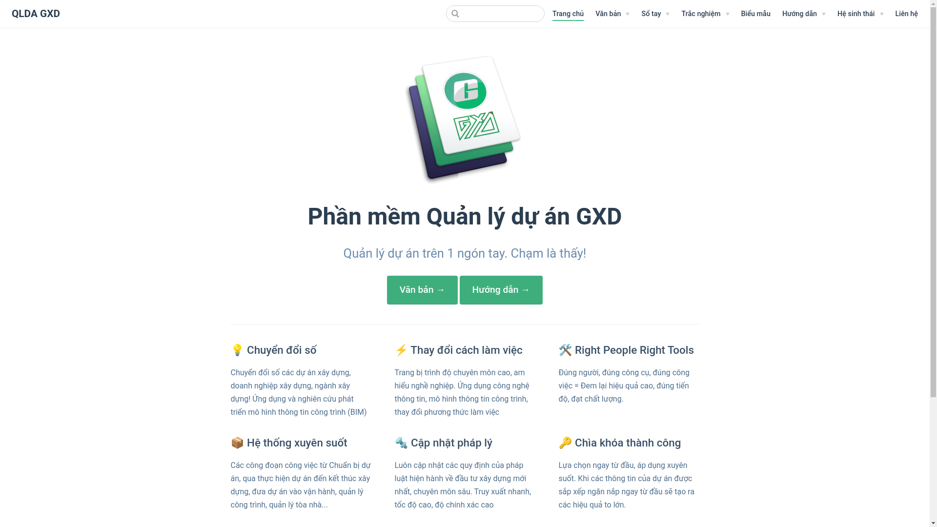 website screenshot of https://qlda-gxd-vn-dae.pages.dev/
