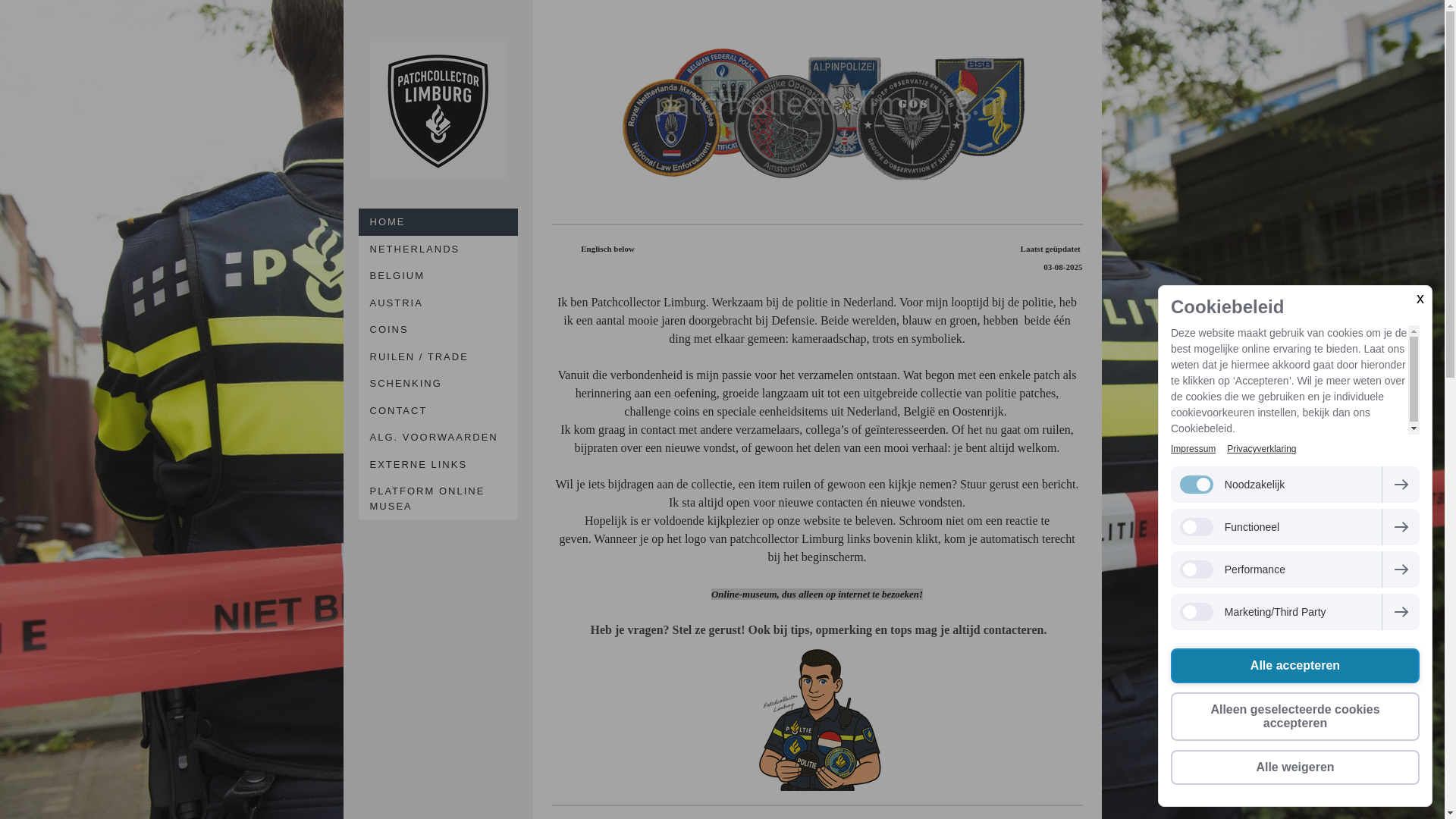 website screenshot of https://patchcollectorlimburg.nl/