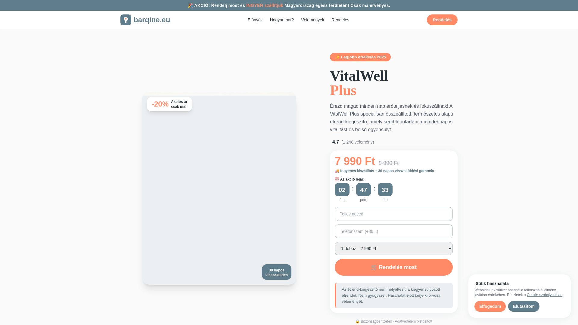 website screenshot of https://velqira.eu/