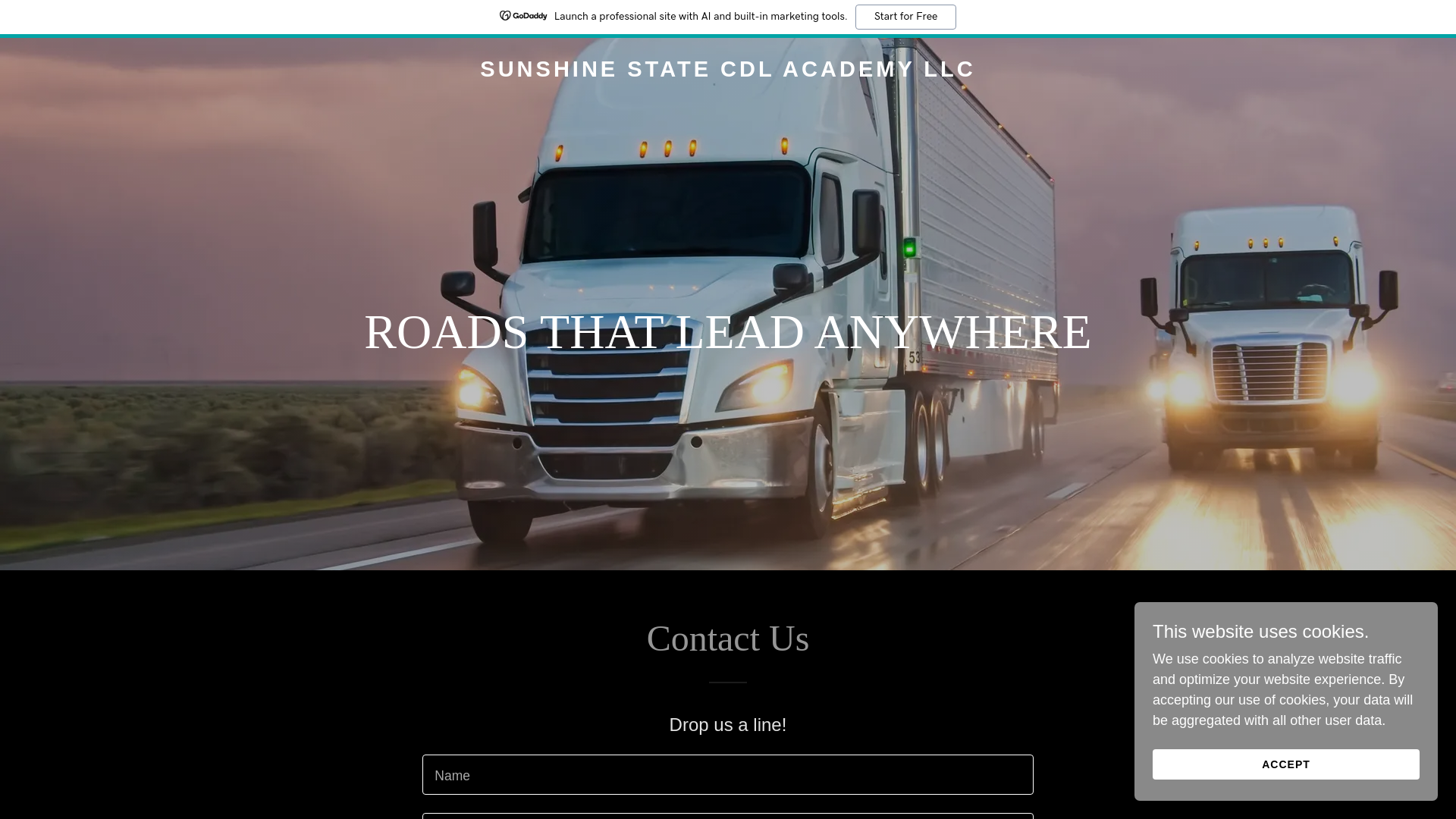 website screenshot of https://thecdlacademy.biz/
