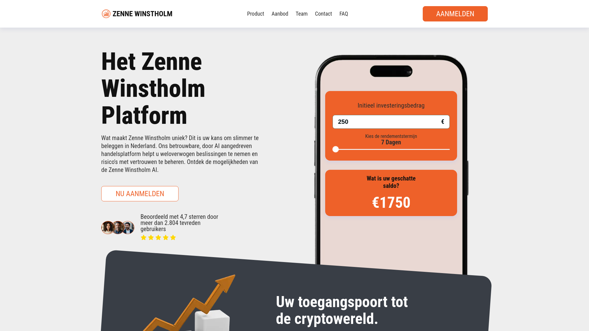website screenshot of https://zenne-winstholm.nl