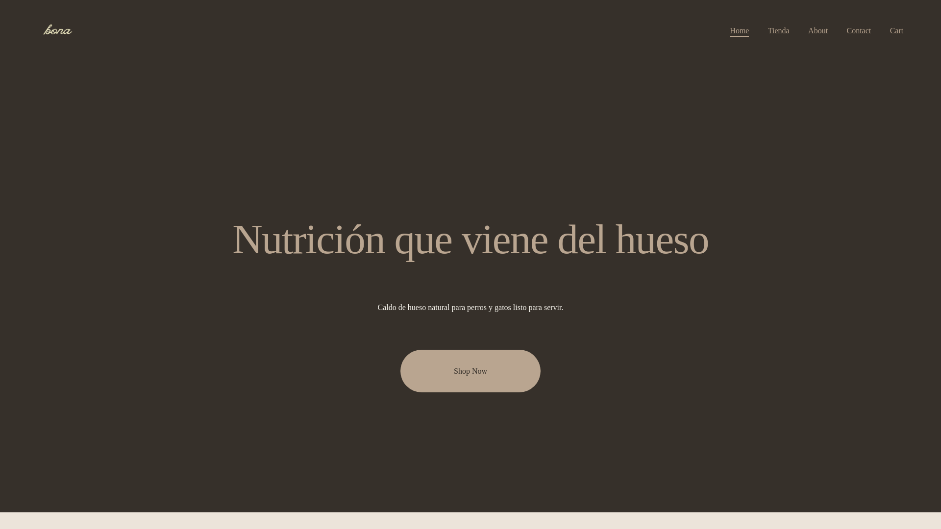 website screenshot of https://bonanutrition.mx
