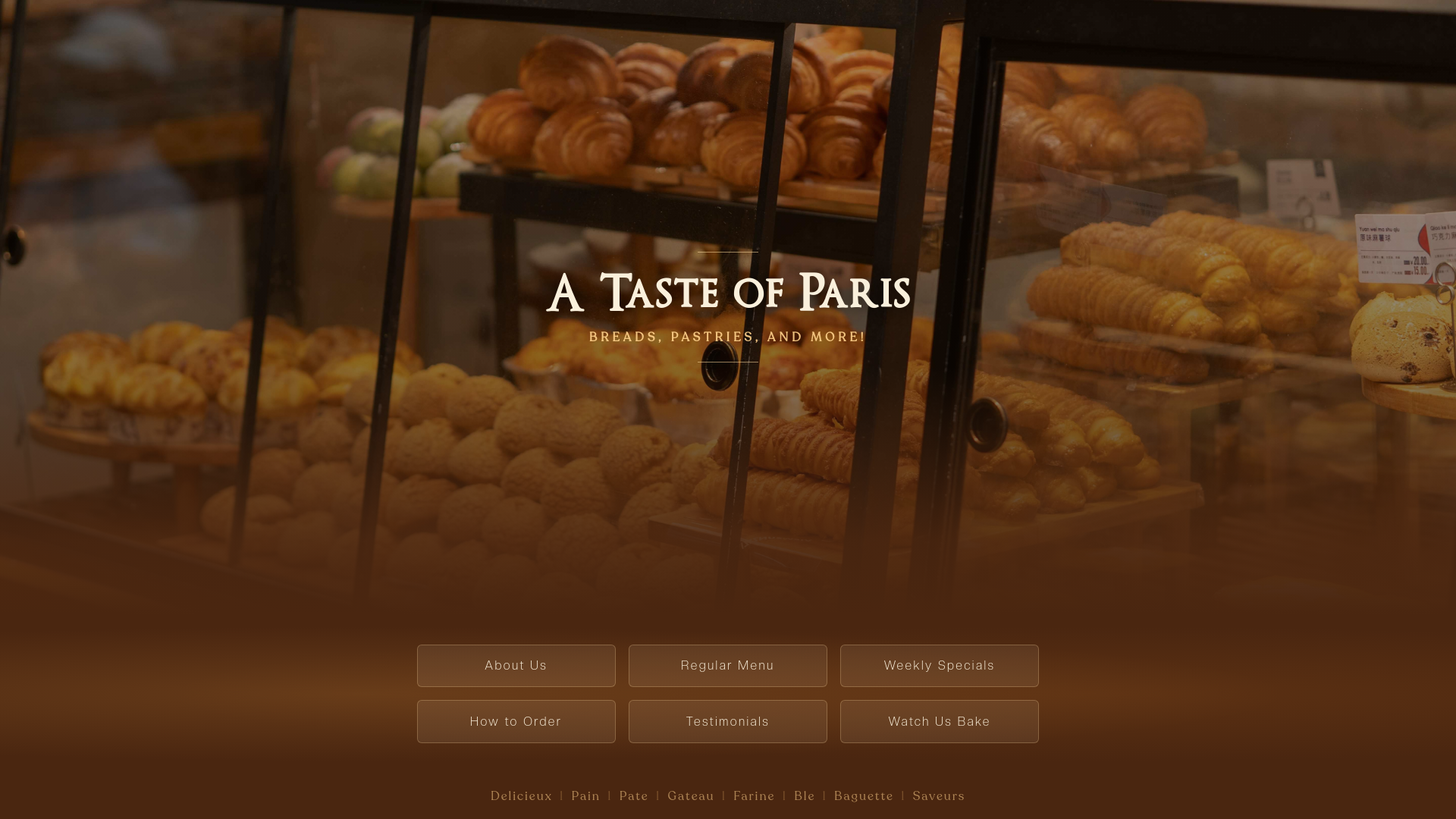 website screenshot of https://atasteofparis.pages.dev/