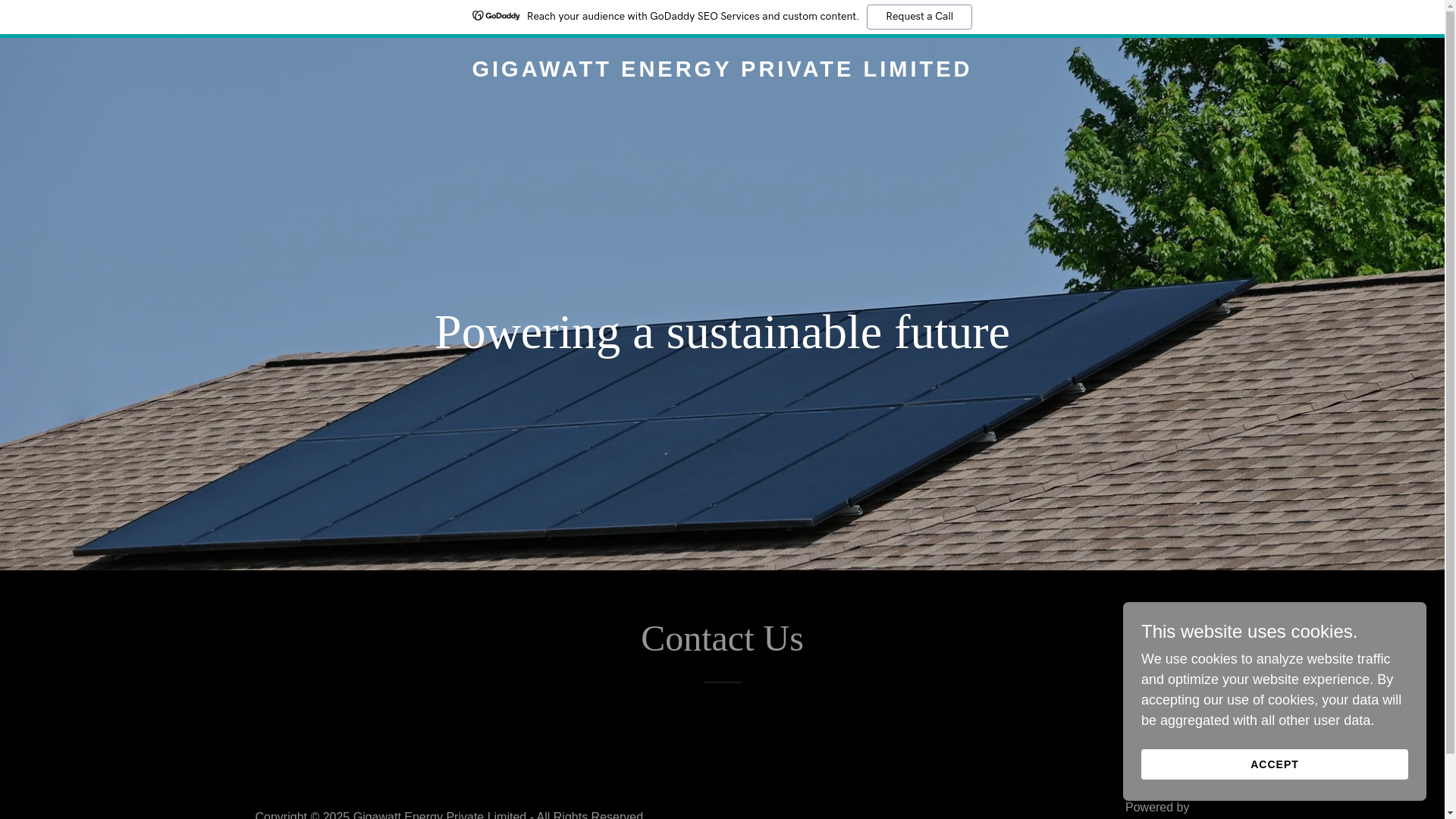 website screenshot of https://gigawattenergy.in/