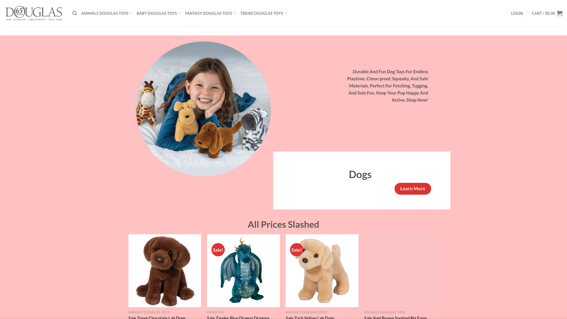 website screenshot of https://lovableplushtoys.com/