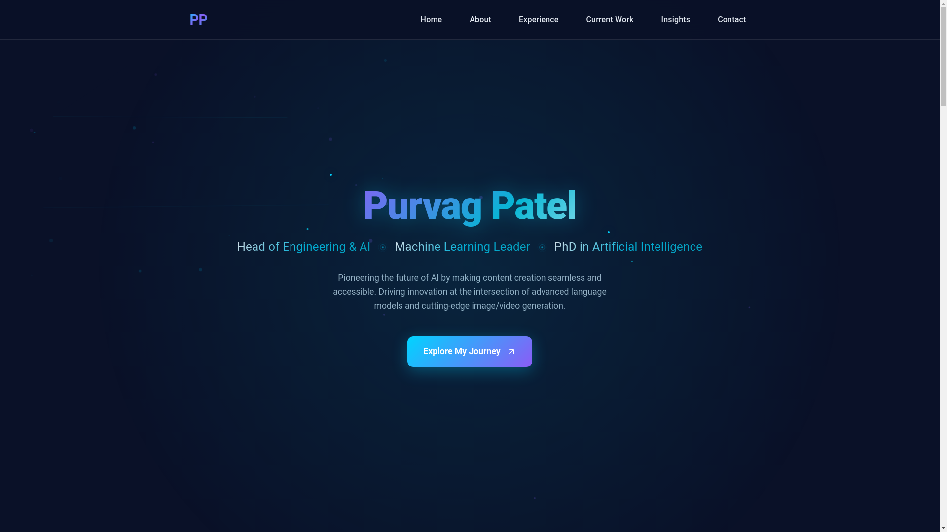 website screenshot of https://purvag-patel-network.pages.dev/