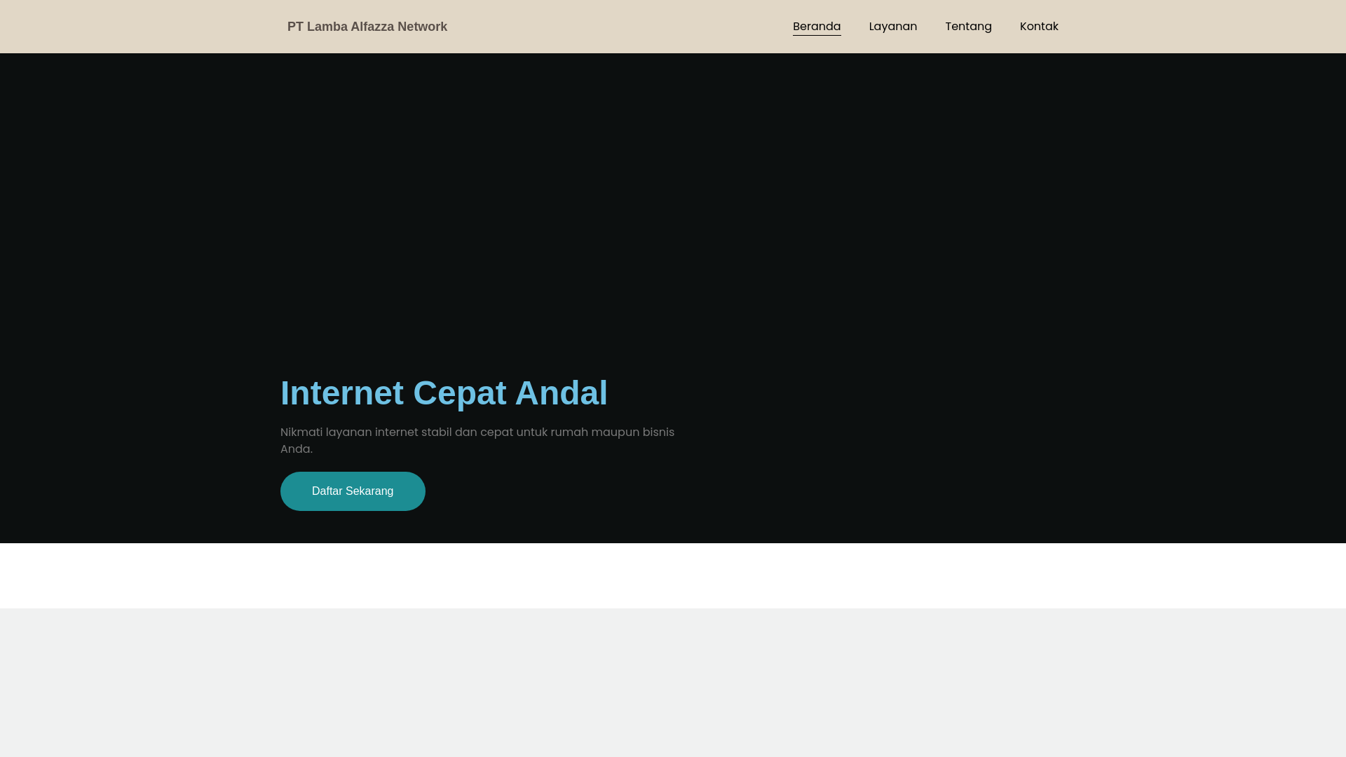 website screenshot of https://lamba-net.id/
