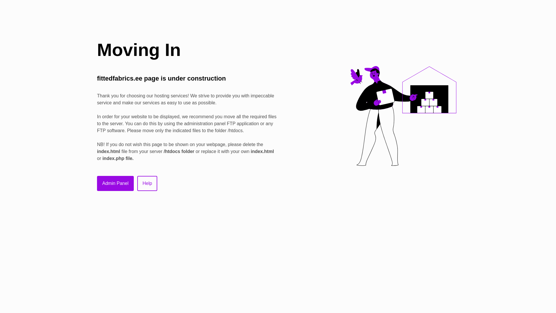 website screenshot of https://fittedfabrics.ee/