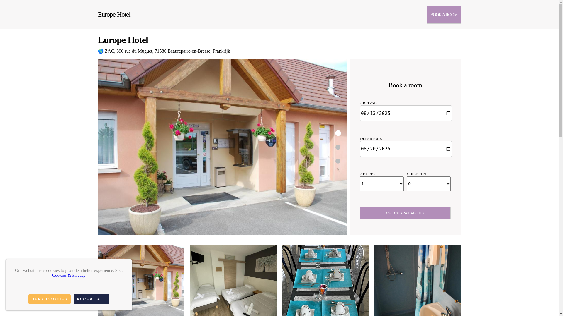 website screenshot of https://europe-hotel.com.es/