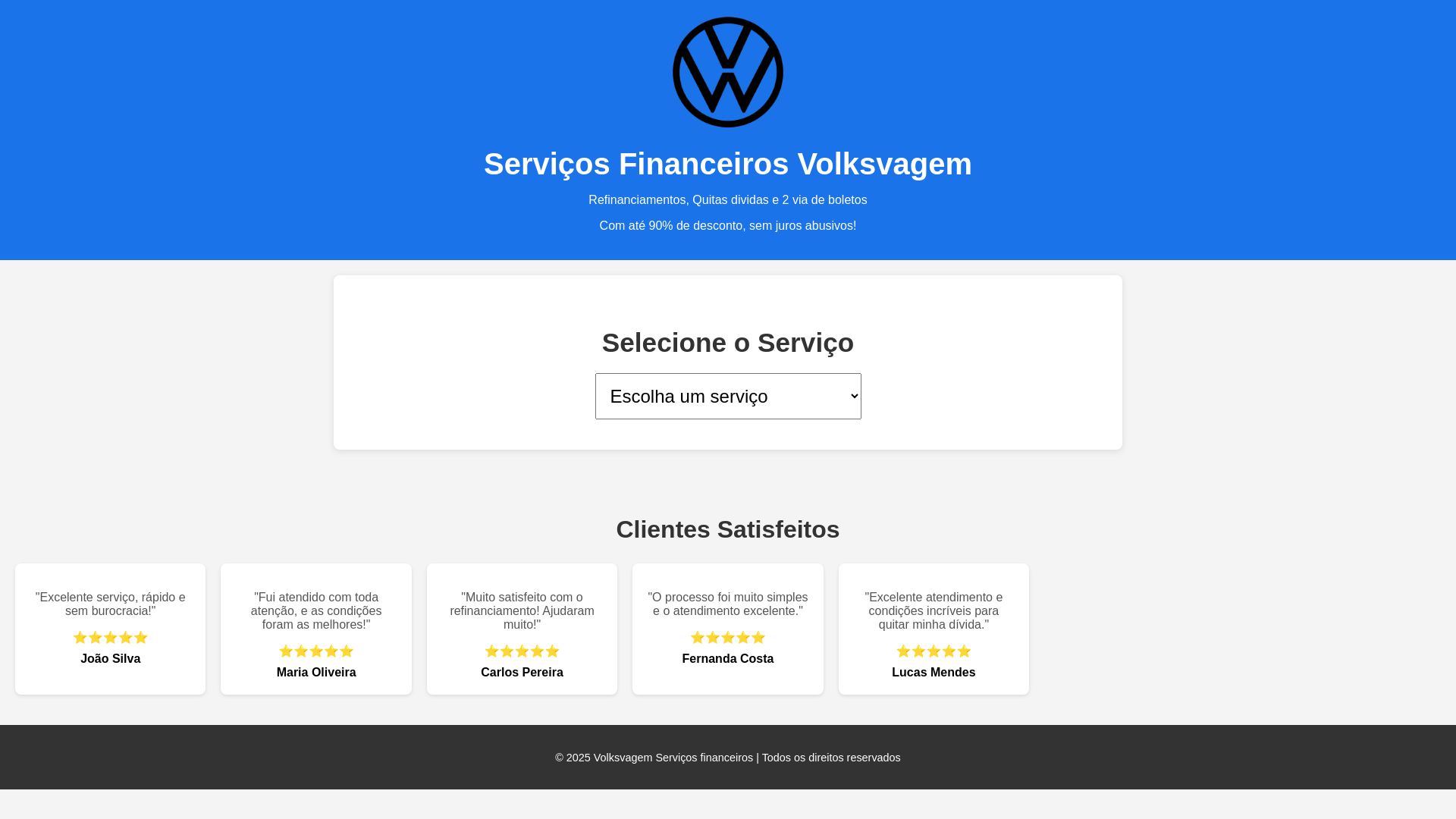 website screenshot of https://volks-servicefinance.shop/