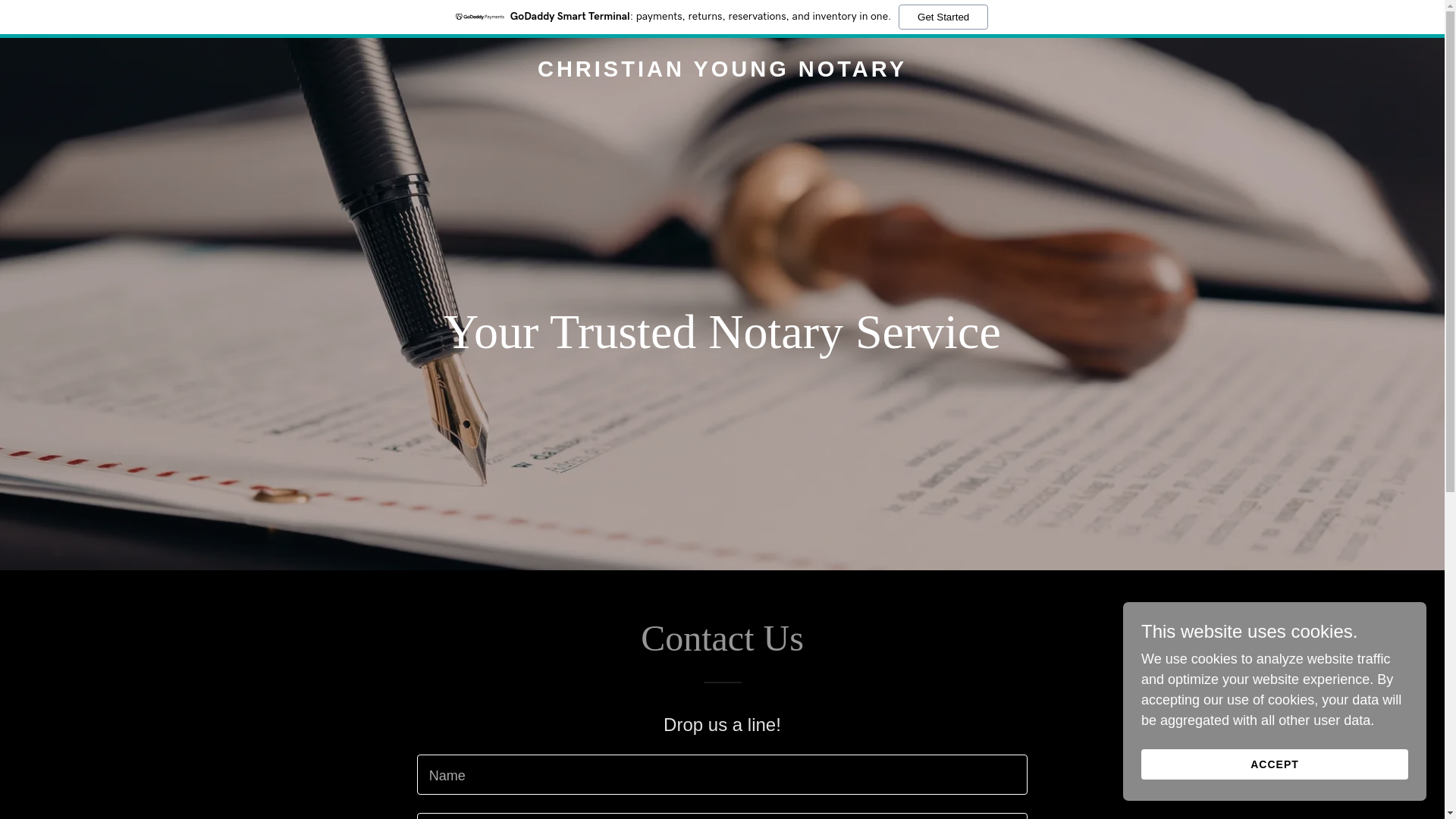 website screenshot of https://christianyoungnotary.com/