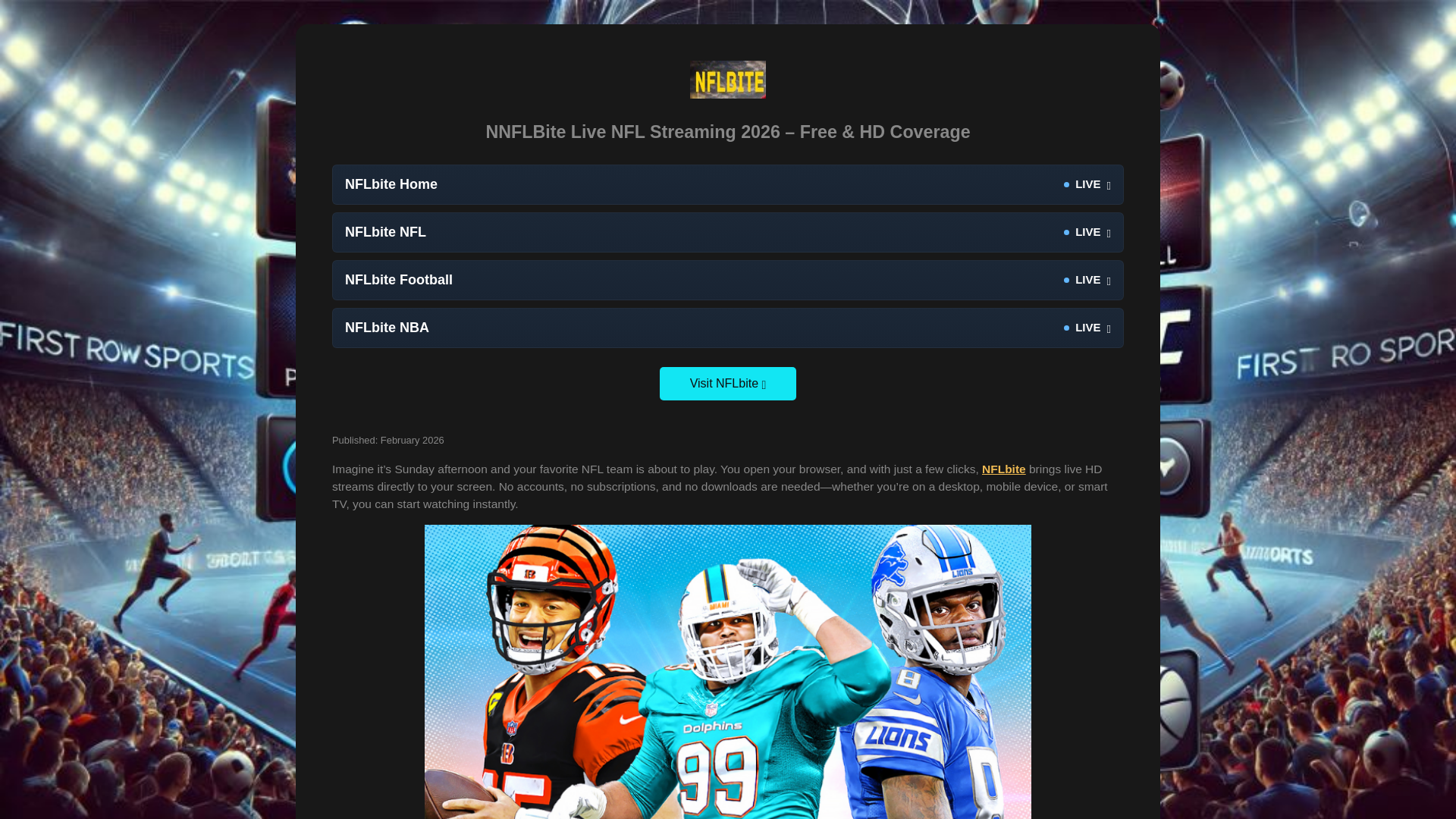 website screenshot of https://nflbite-a10.pages.dev/