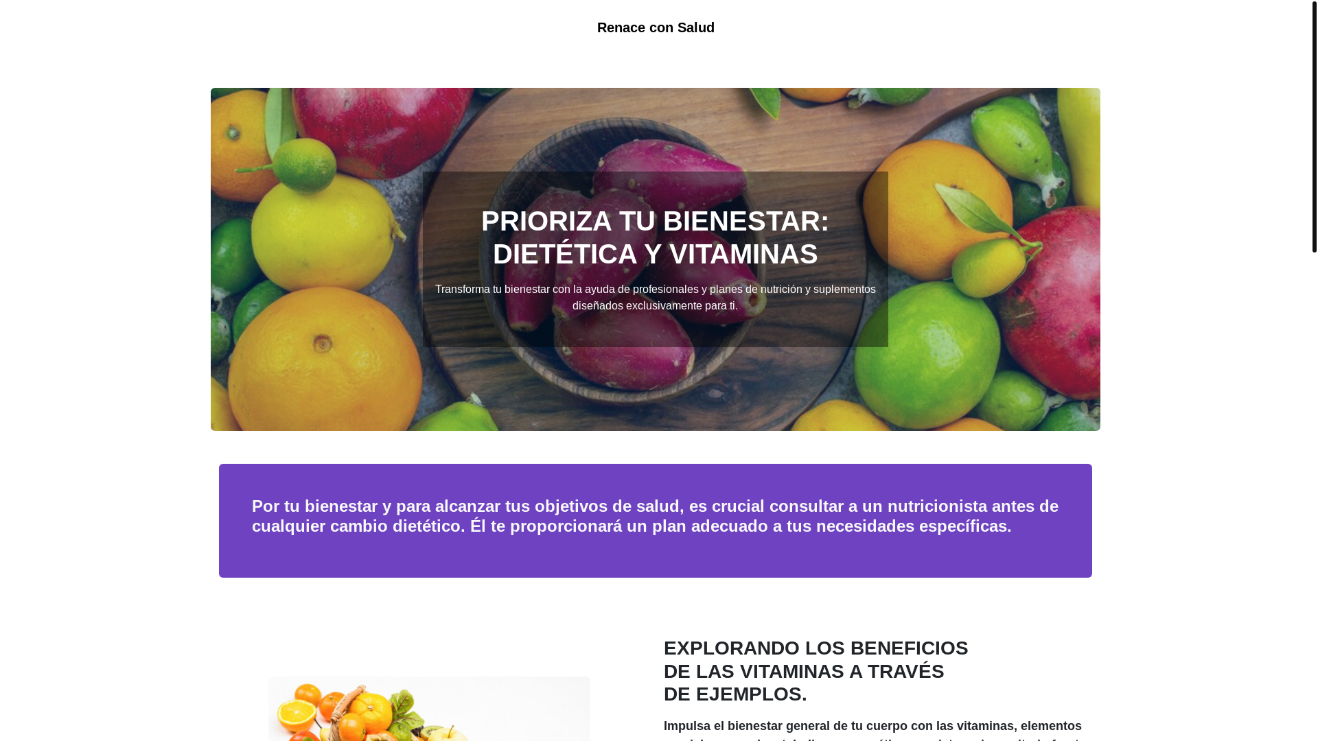 website screenshot of https://renaceconsaludhub.com/