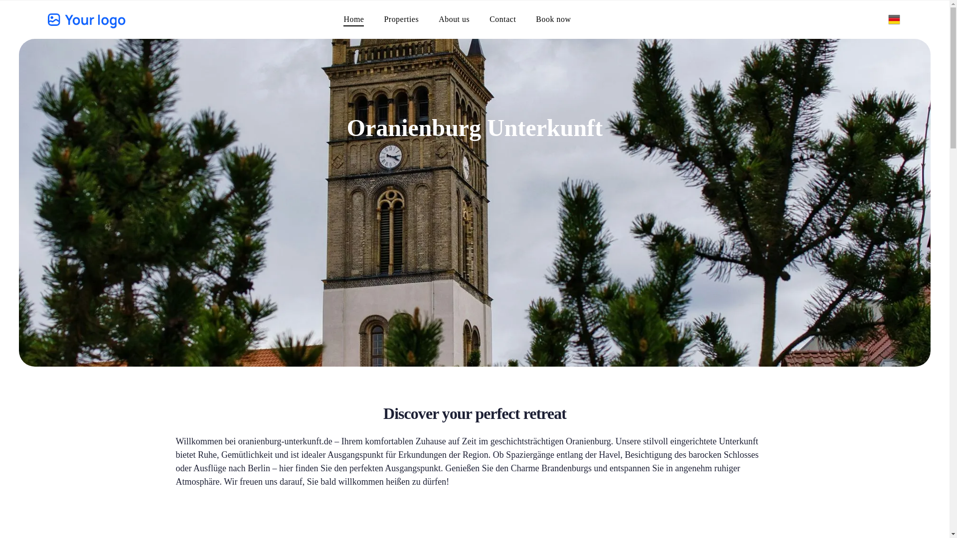 website screenshot of https://oranienburg-unterkunft.de/