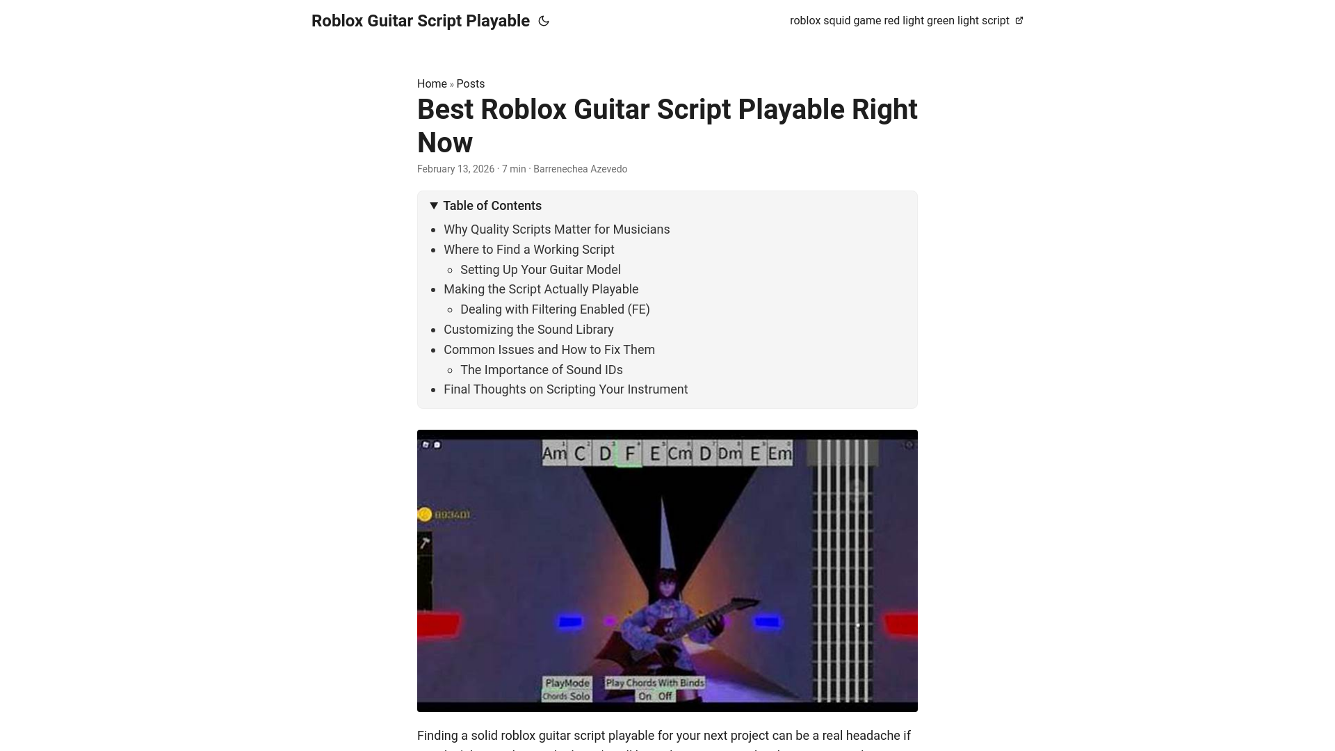website screenshot of https://roblox-guitar-script-playable.pages.dev/